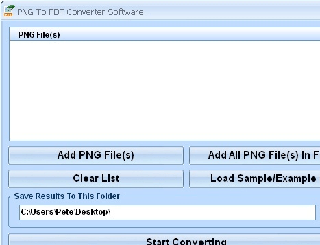 PNG To PDF Converter Software Screenshot 1