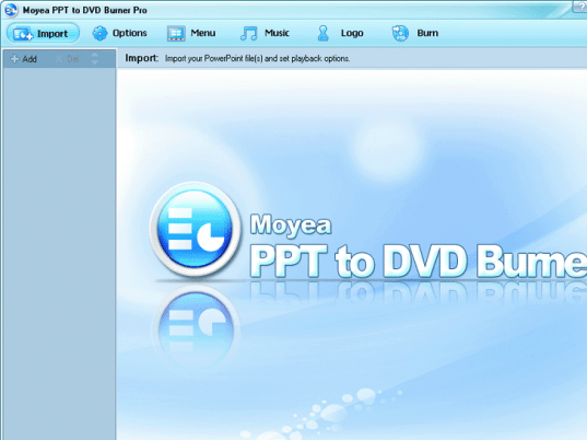 Moyea PPT to DVD Burner Pro Screenshot 1