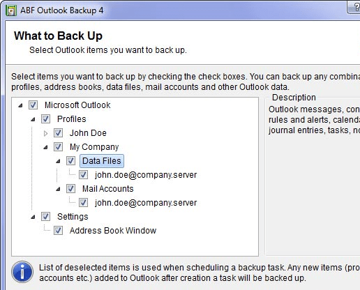 ABF Outlook Backup Screenshot 1