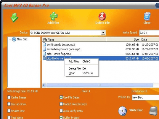 Cool MP3 CD Burner Pro Screenshot 1