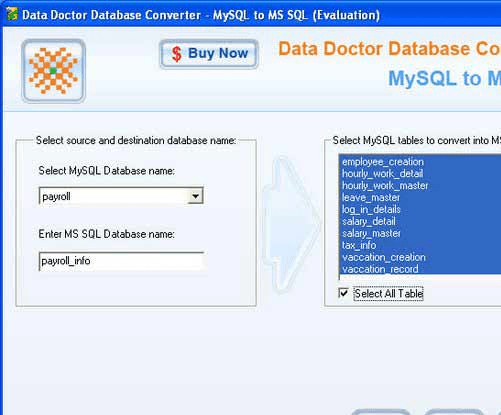 Migrate Mysql To MSsql Server Screenshot 1
