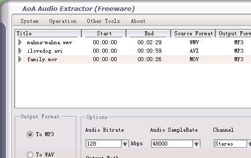 AoA Audio Extractor FREE Screenshot 1