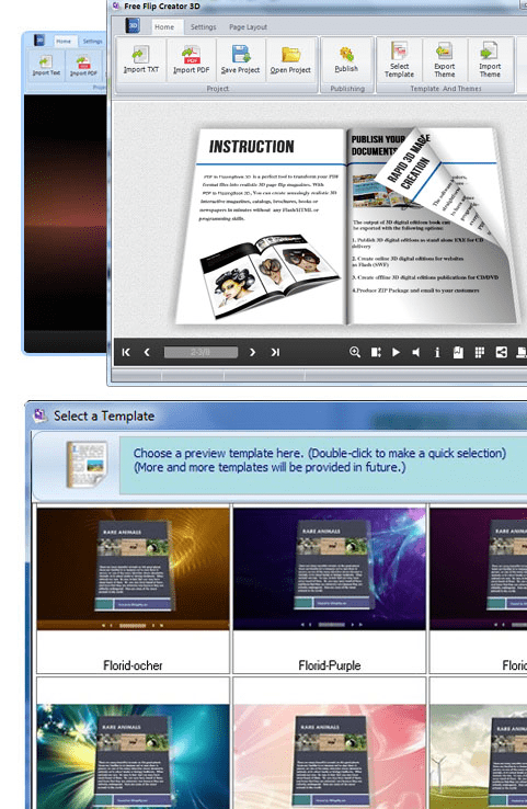 Free e-Magazine Creator 3D - freeware Screenshot 1