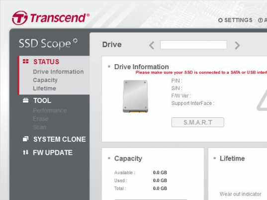 Transcend SSD Scope Screenshot 1