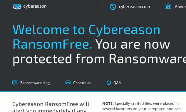 Cybereason RansomFree Screenshot 1