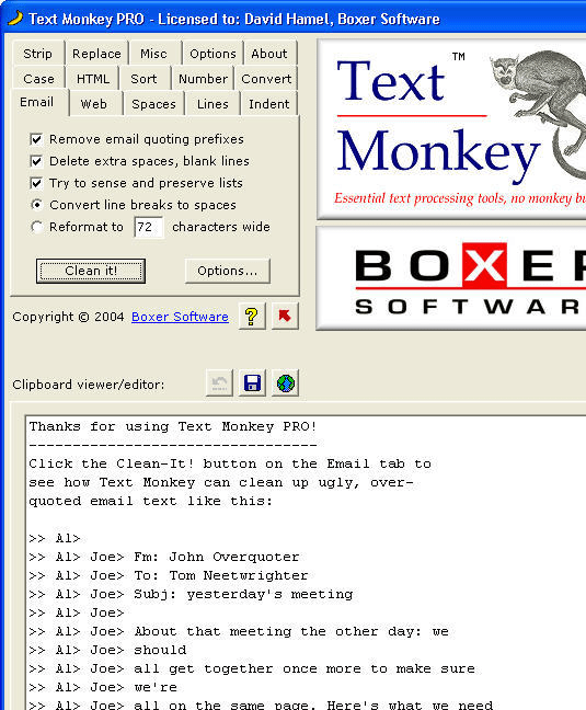 Text Monkey Lite Screenshot 1