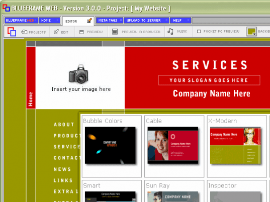 Blueframe Web Screenshot 1