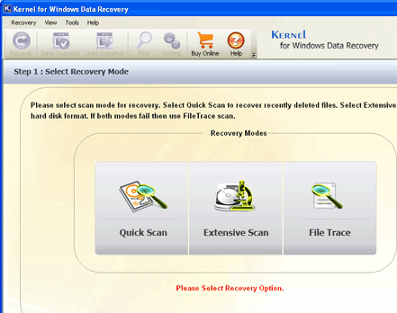 Nucleus Kernel NTFS Data Recovery Software Screenshot 1