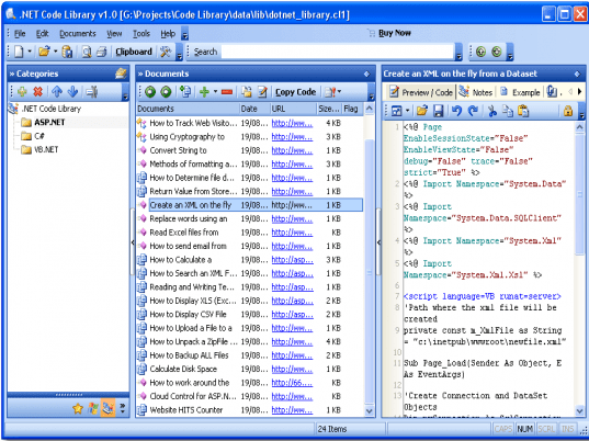 DotNet Code Library Screenshot 1