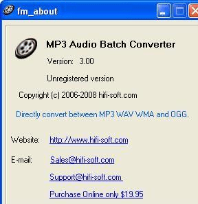 MP3 Audio Batch Converter Screenshot 1