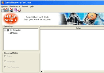 Quick Recovery for Linux - A Data Recovery Software Screenshot 1