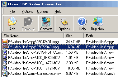 Alive 3GP Video Converter Screenshot 1