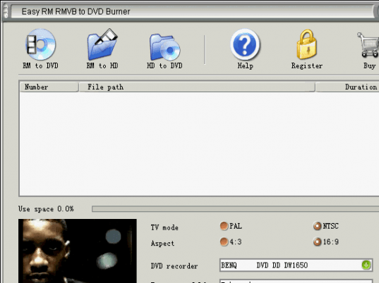 Easy RM RMVB to DVD Burner Screenshot 1