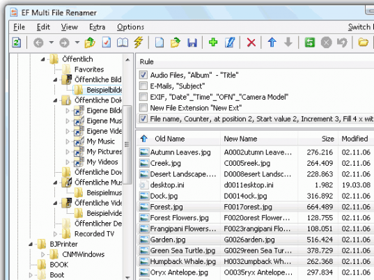 EF Multi File Renamer Screenshot 1