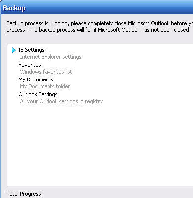 Static Outlook Backup Screenshot 1