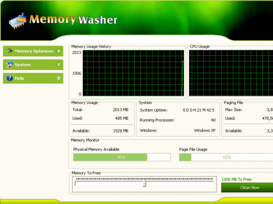 Memory Washer Screenshot 1