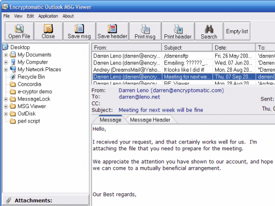 MSG Viewer Pro - EML and MSG Viewer Screenshot 1