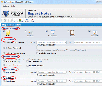 Export Notes to Outlook Screenshot 1