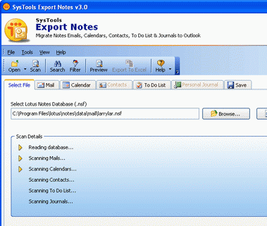 SysTools Export Notes Screenshot 1
