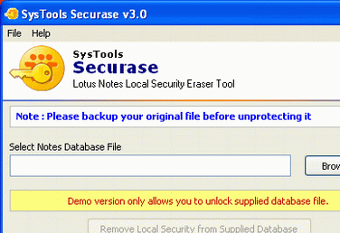NSF Security Remover Software Screenshot 1