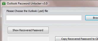 Outlook Personal Folder Password Recovery Screenshot 1
