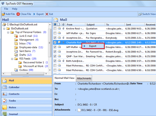 OST to PST Exporter Screenshot 1