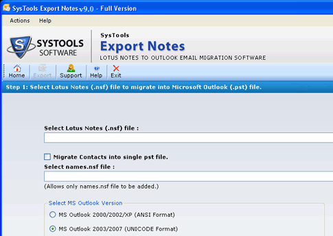Notes NSF Export Screenshot 1