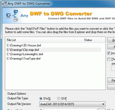 DWF to DWG Converter 2011.5 Screenshot 1