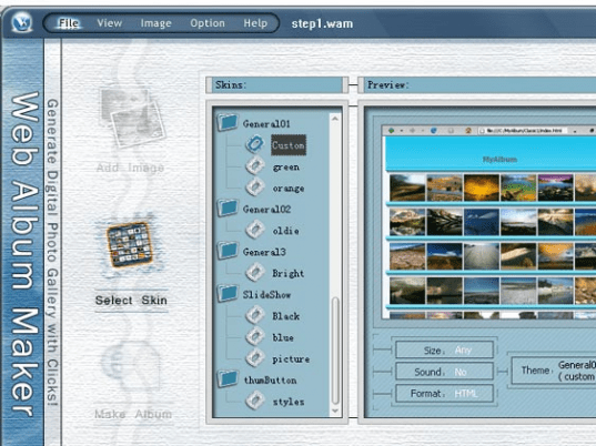 Web Album Maker Screenshot 1