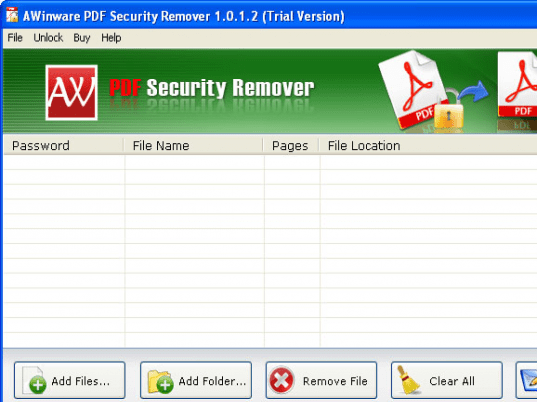 Pdf Security Remover Program Screenshot 1