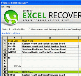 Corrupt Excel File Recovery Screenshot 1