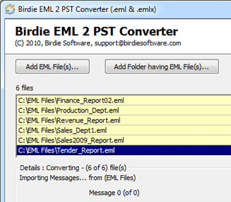 Windows Live Mail to Outlook 2007 Converter Screenshot 1