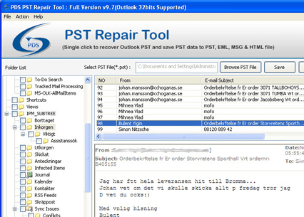 Microsoft Outlook Repair Utility Screenshot 1