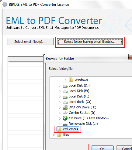 Thunderbird to PDF Converter Screenshot 1