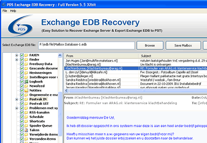 Repair Exchange EDB File Screenshot 1