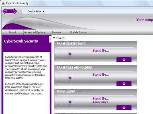 CyberScrub Security With Media Wiper Screenshot 1