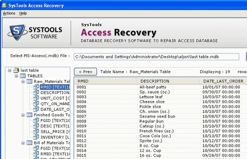 Get Access Repair Software v3.3 Screenshot 1