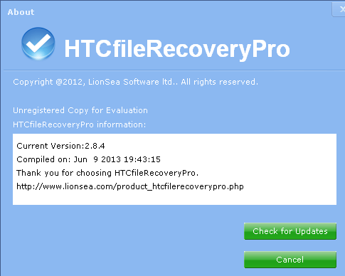 HTC File Recovery Pro Screenshot 1