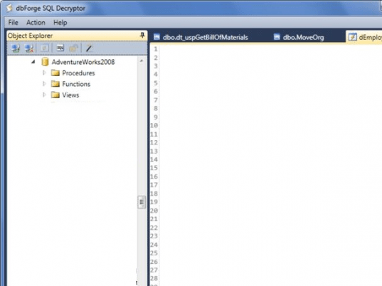 dbForge SQL Decryptor Screenshot 1