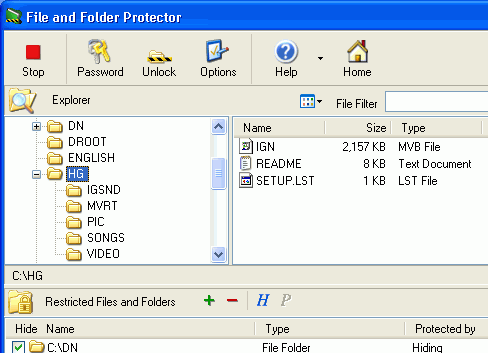 File and Folder Protector Screenshot 1