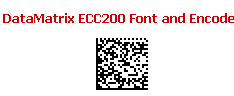 DataMatrix ECC200 Font and Encoder Screenshot 1