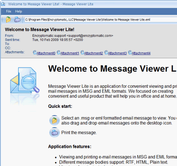 Message Viewer Lite (.msg .eml) Screenshot 1