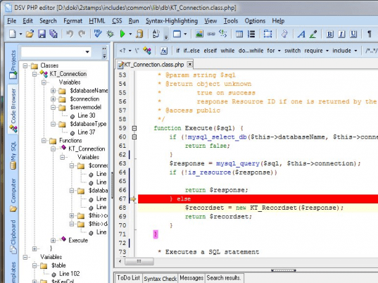 DSV PHP Editor Screenshot 1