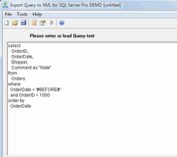 Export Query to XML for SQL server Screenshot 1