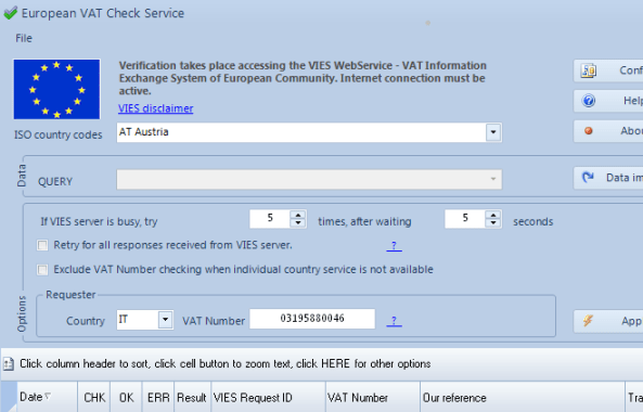 European VAT Check Service Screenshot 1