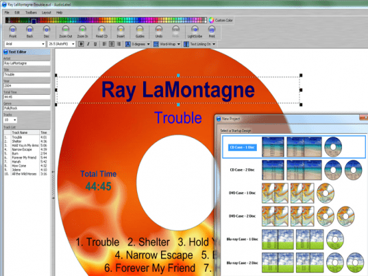 AudioLabel CD Labeler Screenshot 1
